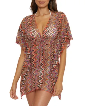 2024 Becca by Rebecca Virtue Sundown Zigzag Crochet Tunic - 9039471