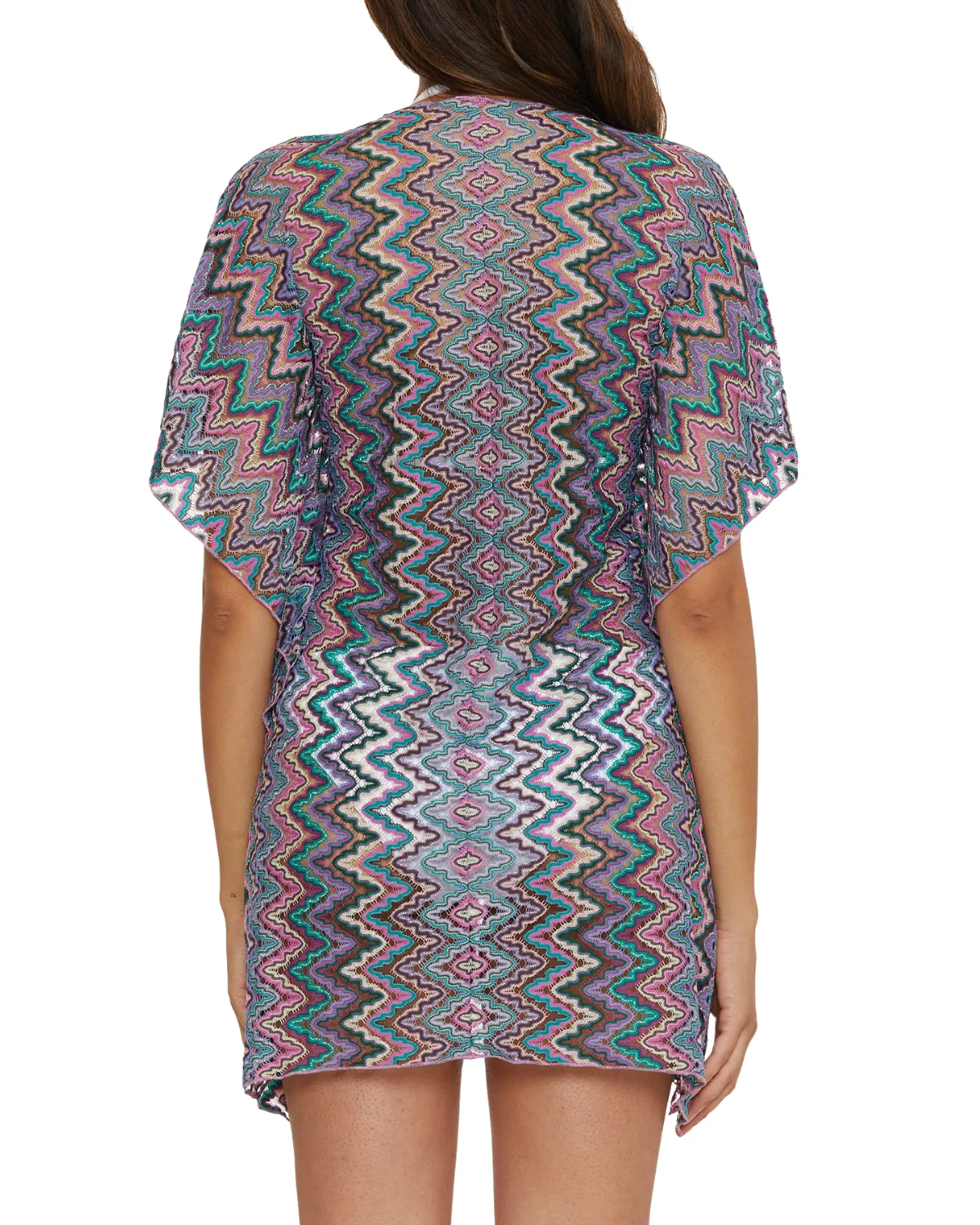 2024 Becca by Rebecca Virtue Sundown Zigzag Crochet Tunic - 9039471