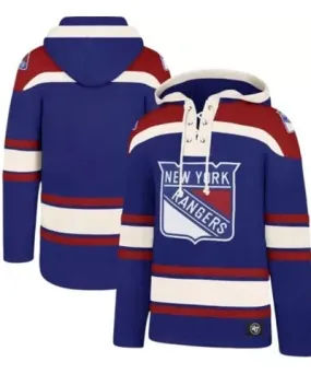 '47 Men's NHL New York Rangers Superior Lacer Pullover Hoodie