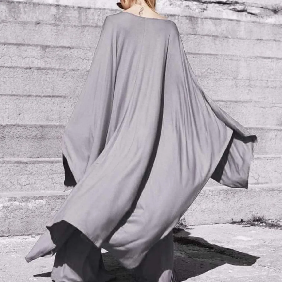 Aakasha  |Plain Long Oversized Bold Asymmetry Tunics