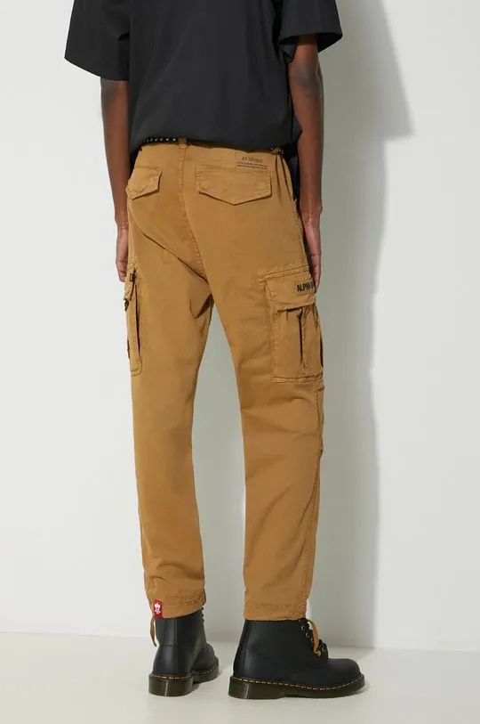 Alpha Industries trousers Squad Pant men's beige color 188202