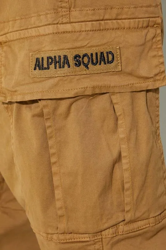 Alpha Industries trousers Squad Pant men's beige color 188202