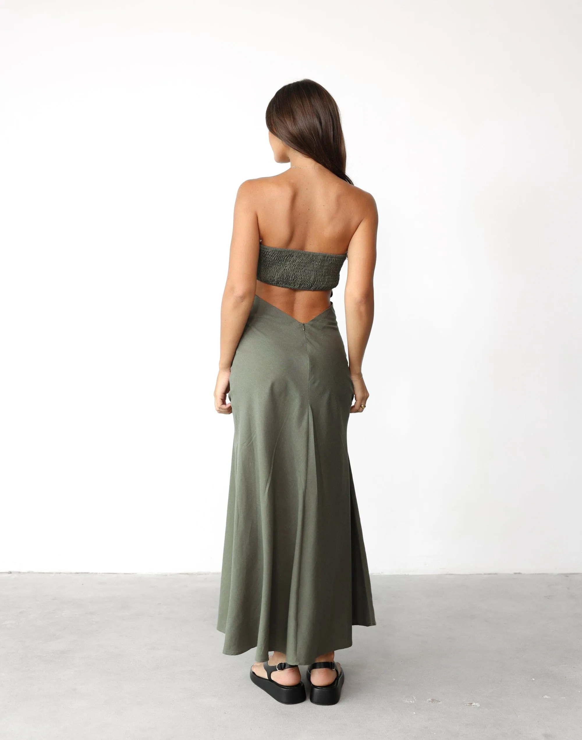 Annabelle Maxi Dress (Khaki)