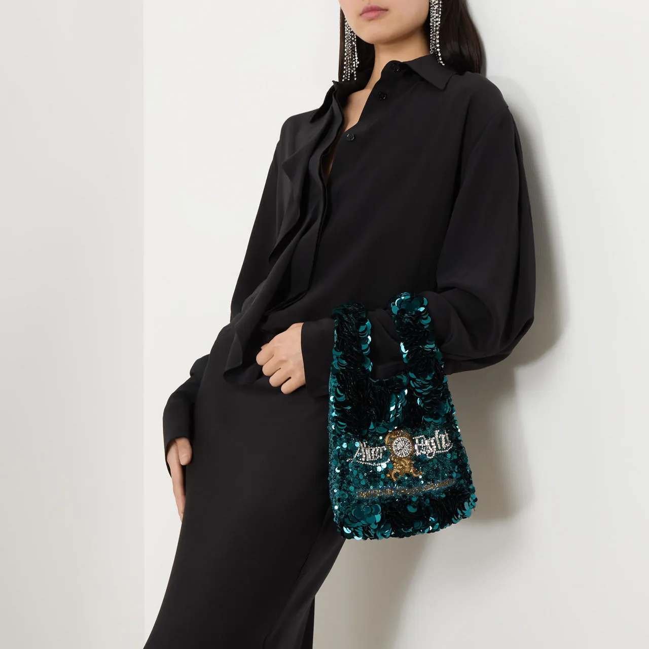 ANYA HINDMARCH After Eight® Mini Tote - Dark Teal