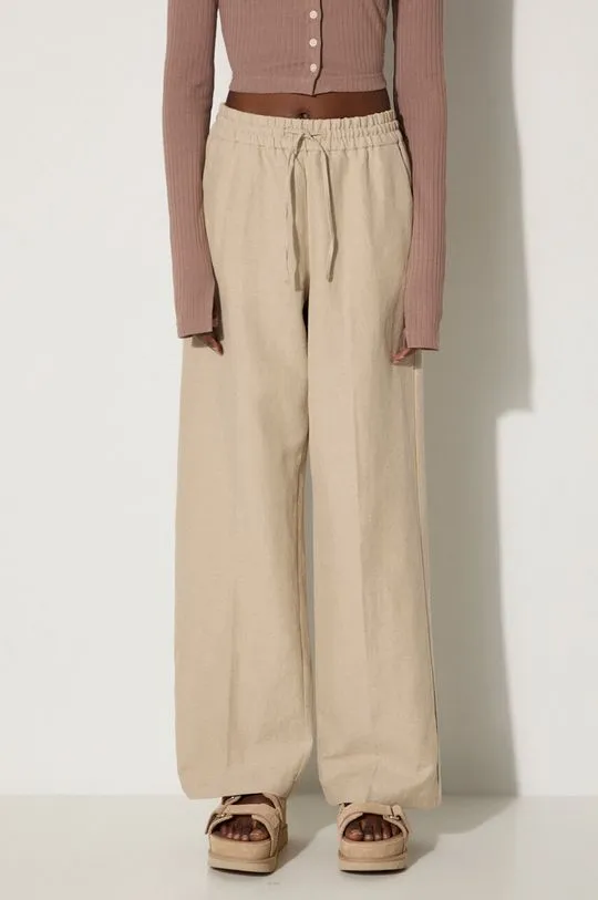 A.P.C. linen trousers Pantalon Carlota beige color LIAEO-F08426 BEIGE