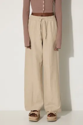 A.P.C. linen trousers Pantalon Carlota beige color LIAEO-F08426 BEIGE