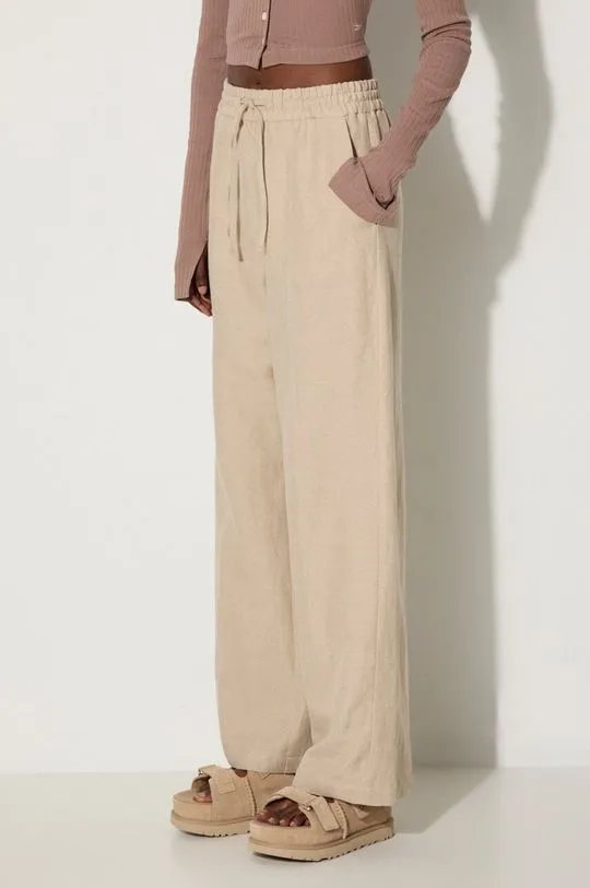 A.P.C. linen trousers Pantalon Carlota beige color LIAEO-F08426 BEIGE