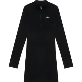 APEE RIBBED ZIP-UP KNIT DRESS LADIES