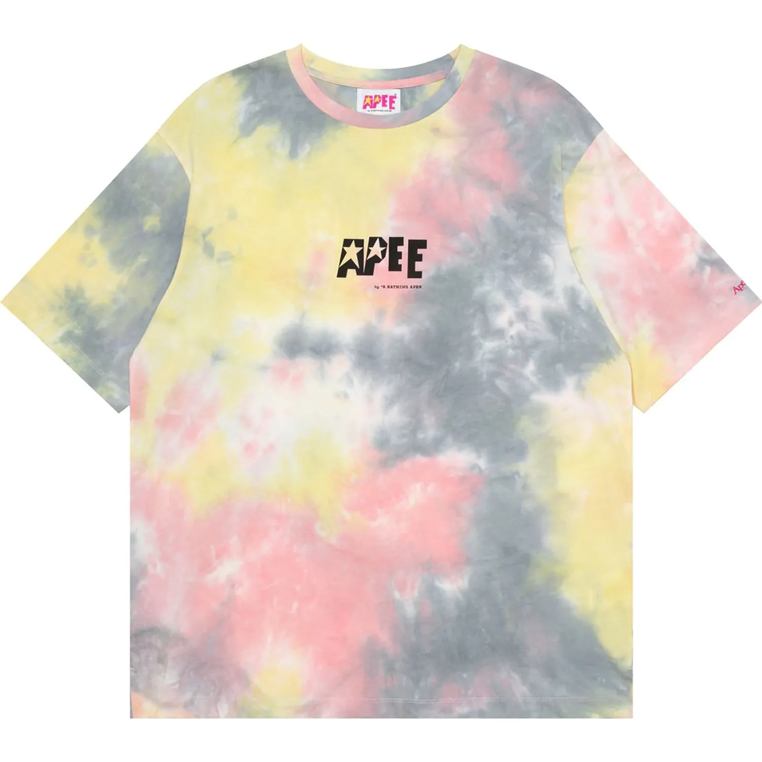 APEE TIE DYE GRAPHIC SLIT TUNIC TEE LADIES