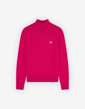 Baby Fox Patch Boxy Turtleneck Fuchsia