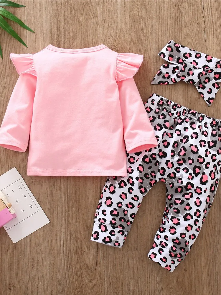 Baby Love Kitten Long Sleeve Leopard Print Legging Set