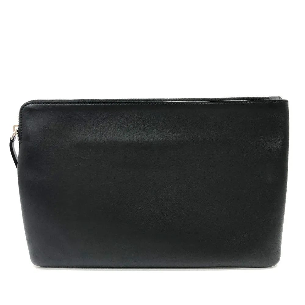 BALENCIAGA Clutch bag 492467 leather black logo shopping mens