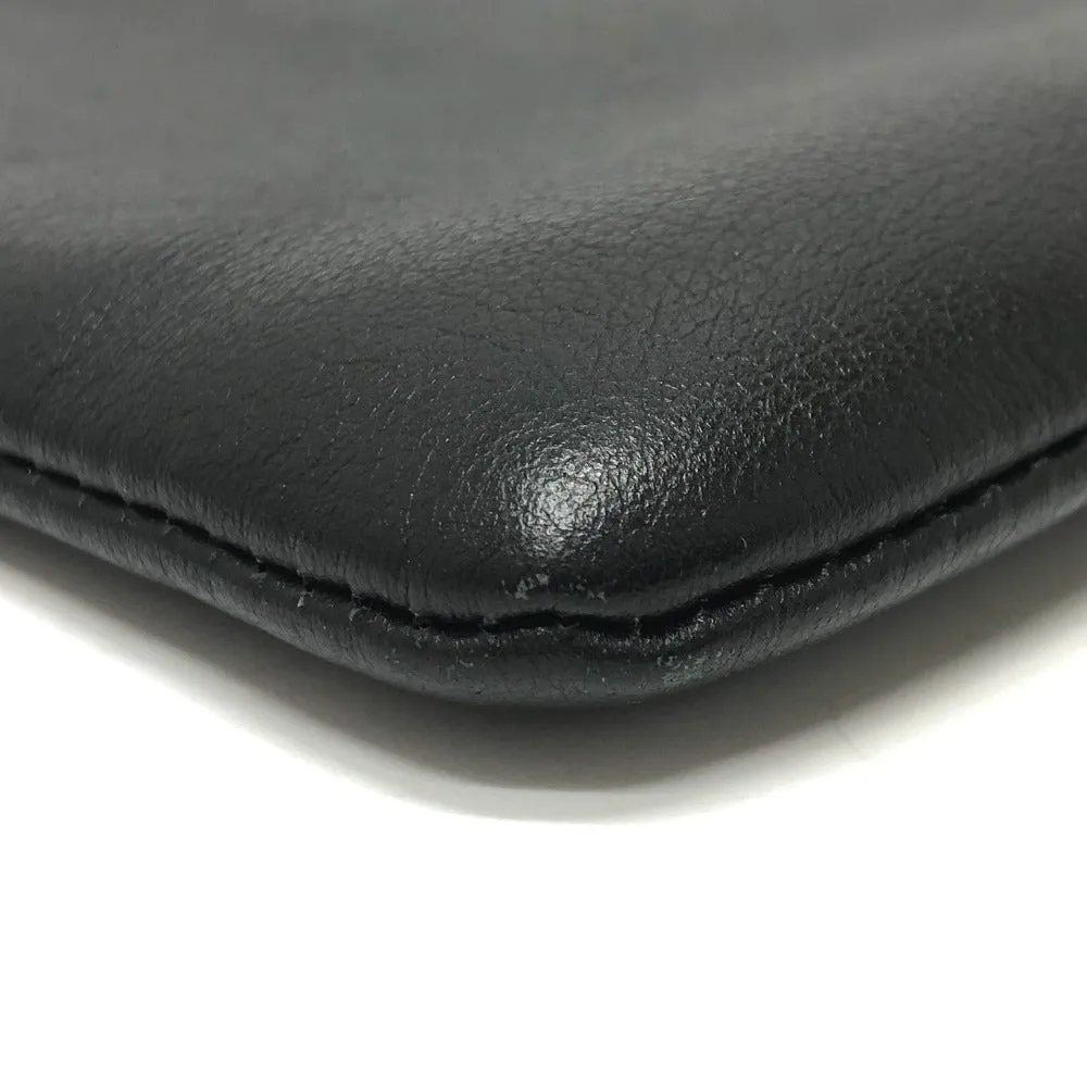 BALENCIAGA Clutch bag 492467 leather black logo shopping mens