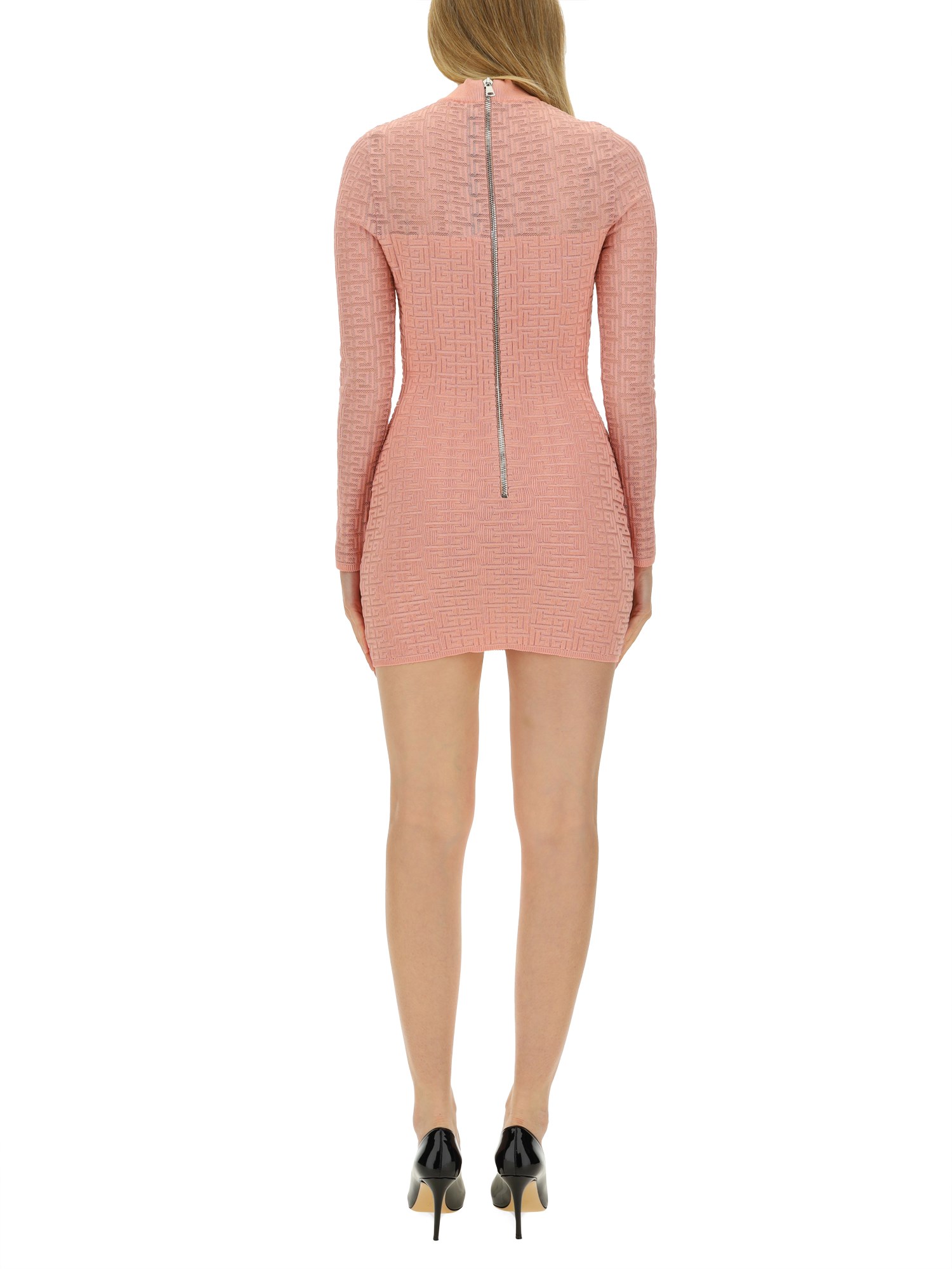 BALMAIN    LUREX KNIT MINI DRESS