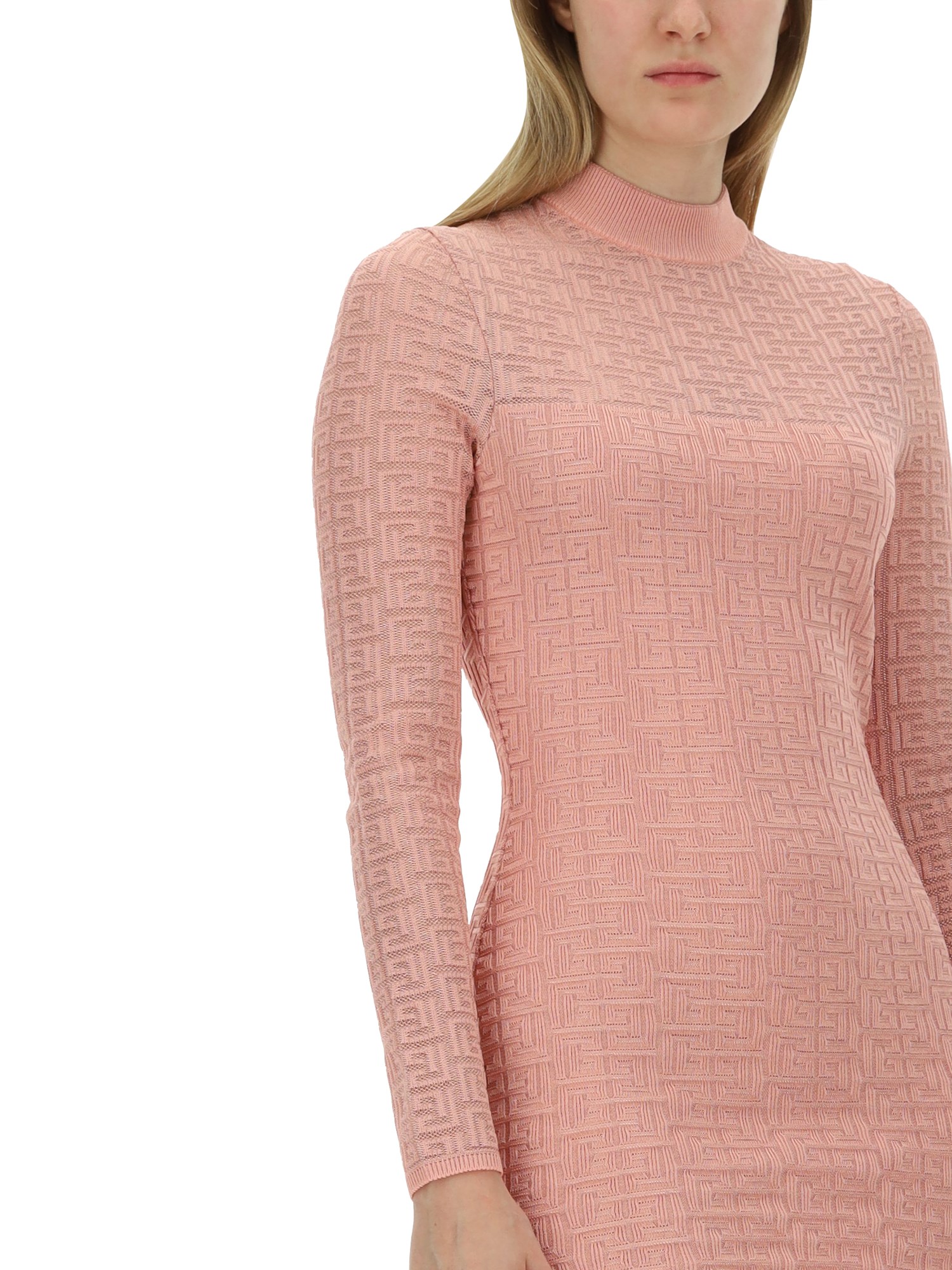 BALMAIN    LUREX KNIT MINI DRESS