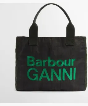 Barbour x GANNI Waxed Cotton Tote Bag