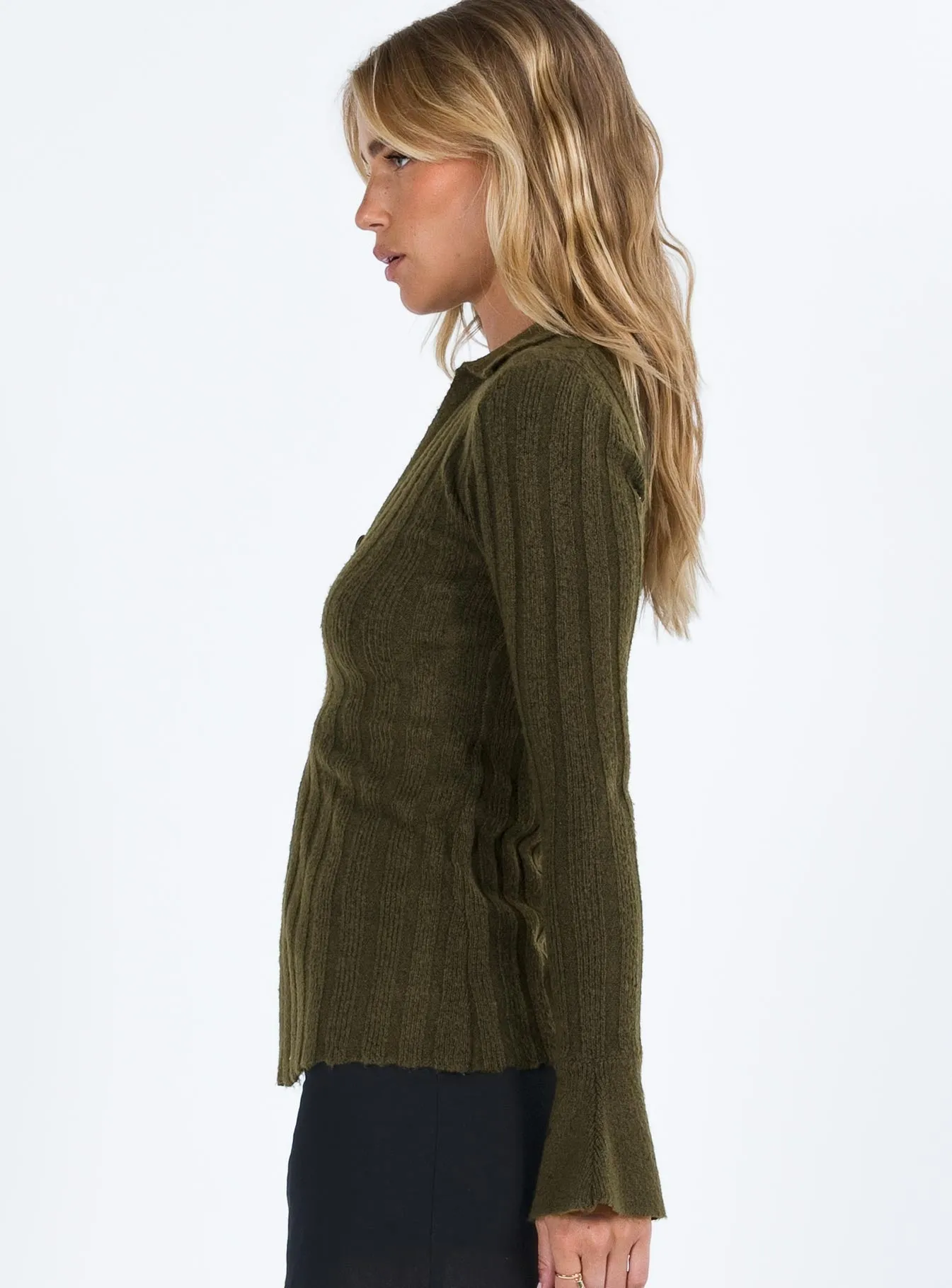 Beryl Long Sleeve Top Green