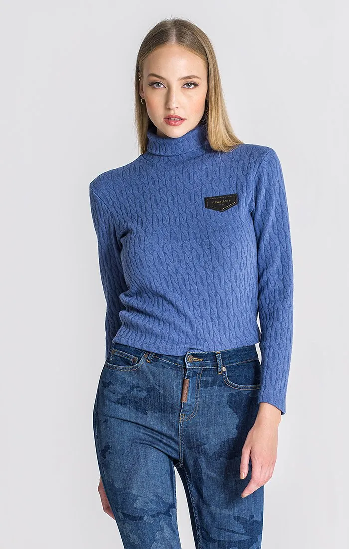 Blue Rebirth Turtleneck