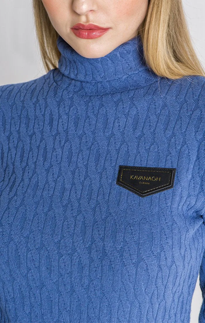 Blue Rebirth Turtleneck