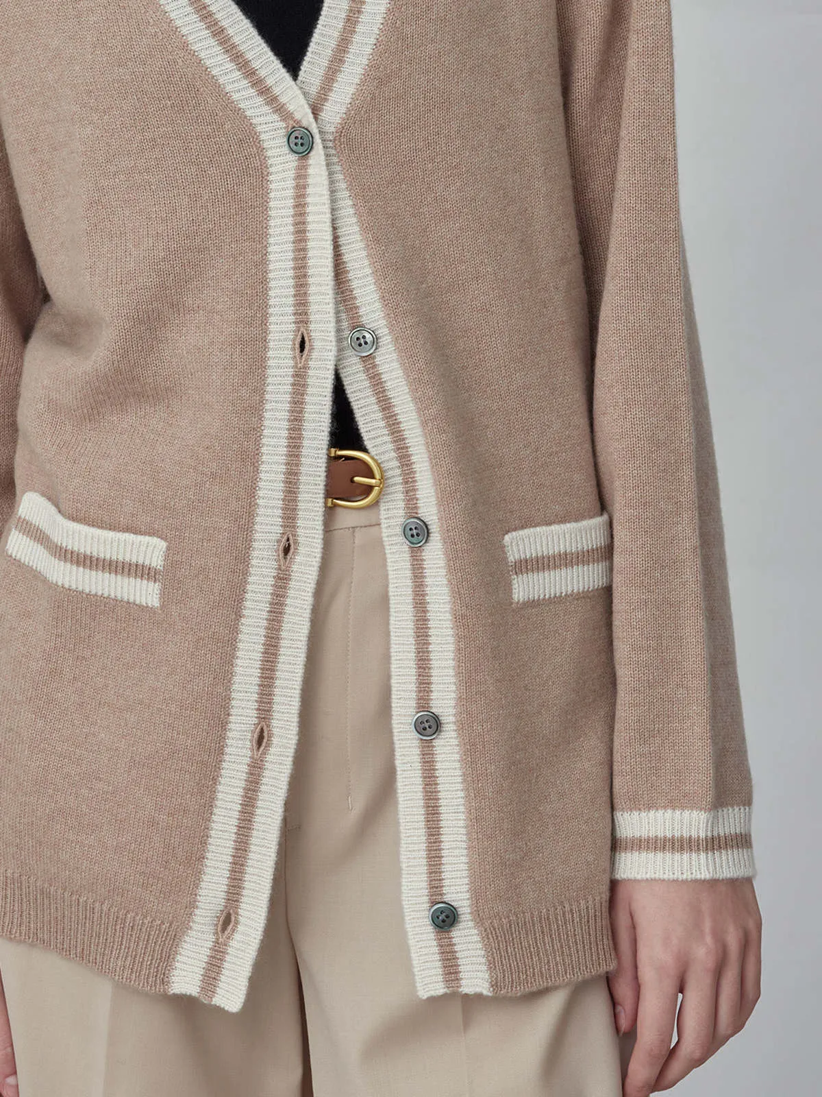 Button Long Cardigan - Camel