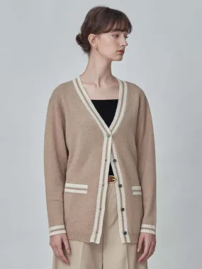 Button Long Cardigan - Camel