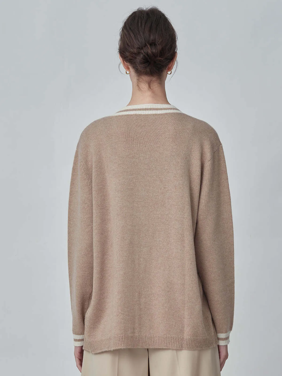 Button Long Cardigan - Camel