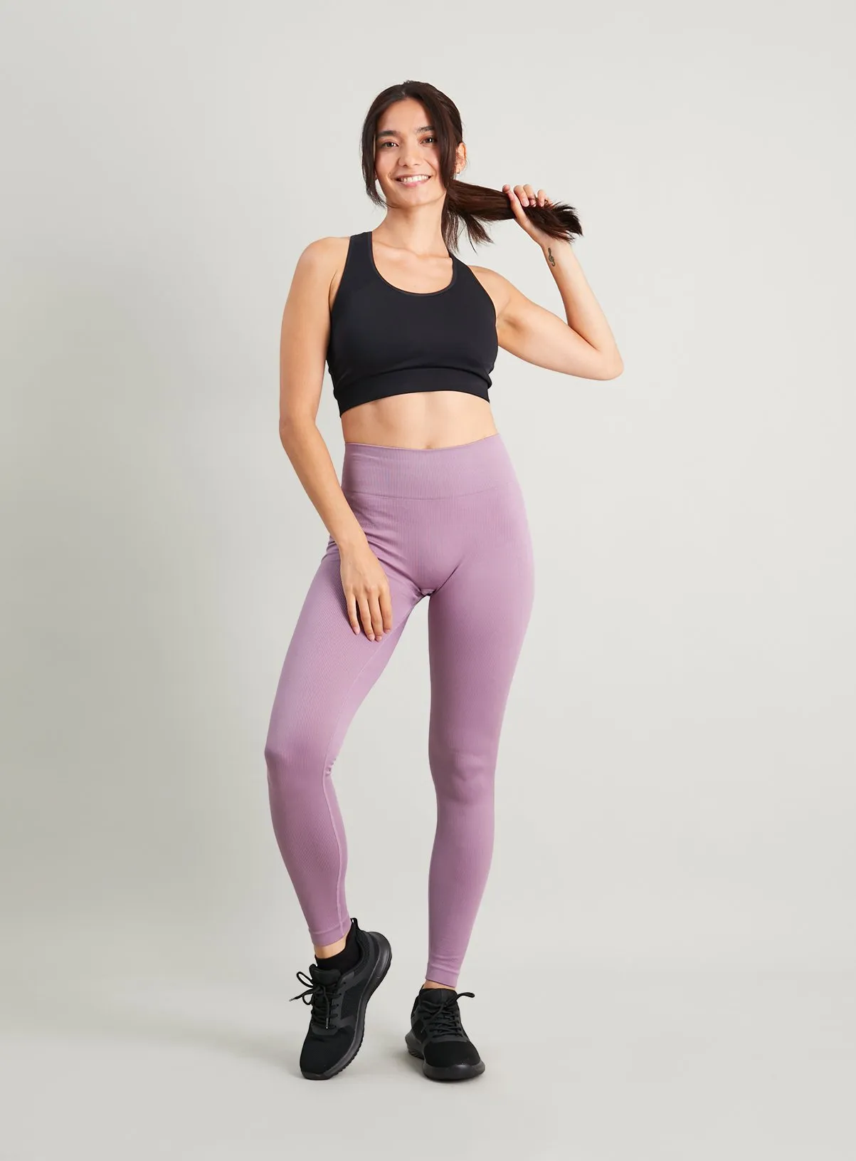 Buy Active Heather Pink Seamfree Leggings L | Leggings | Tu