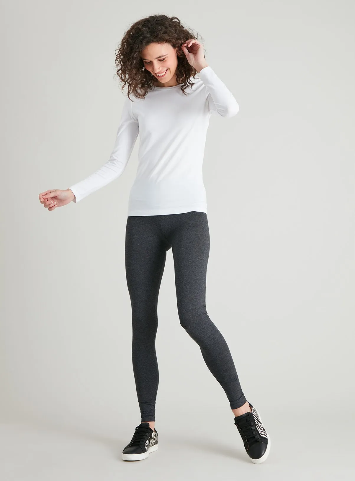 Buy Grey Marl Soft Touch Leggings 16S | Leggings | Tu