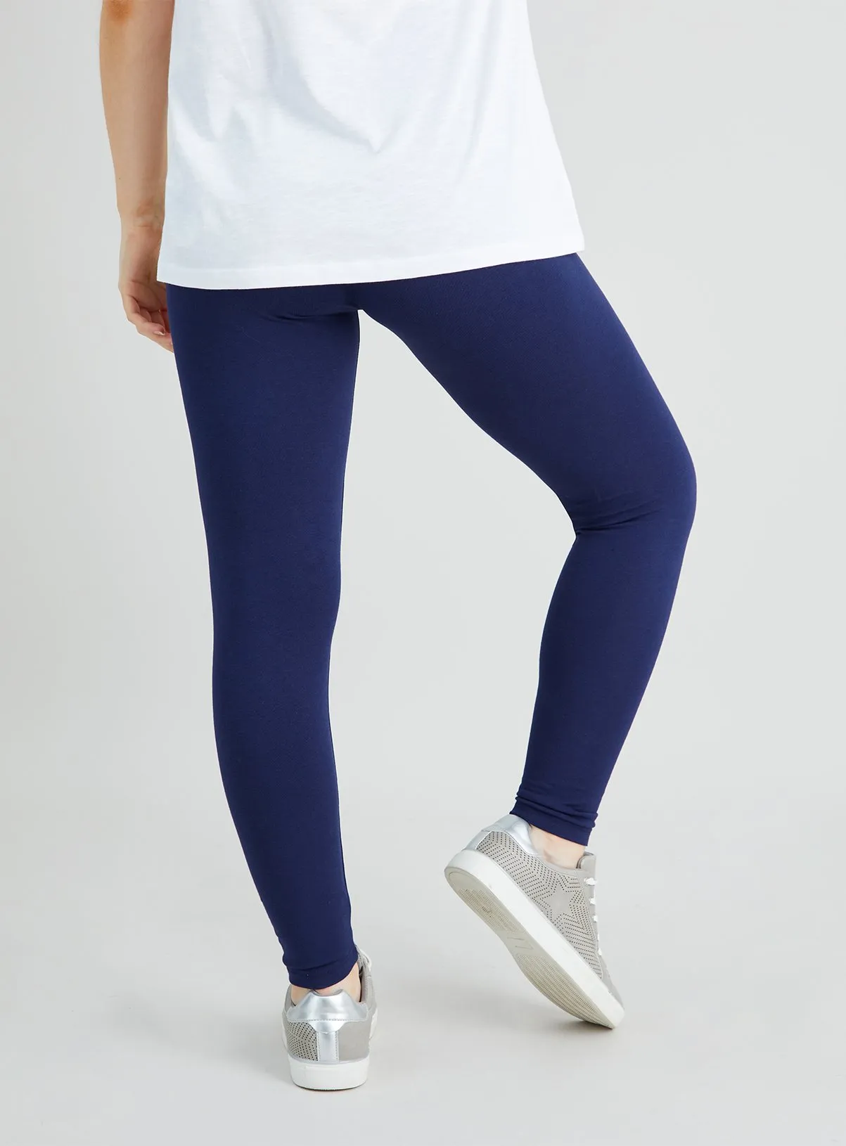 Buy Navy Luxurious Soft Touch Leggings 24L | Leggings | Tu