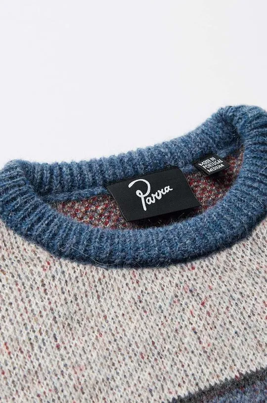 by Parra jumper Your Street Knitted Pullover men’s blue color 52332