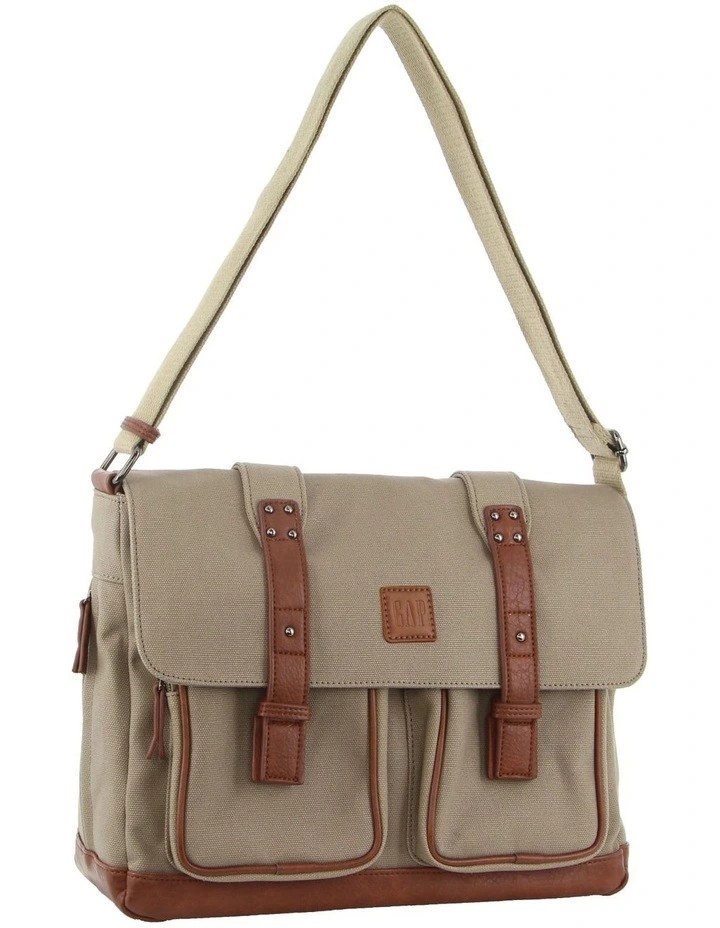 Canvas Satchel in Khaki