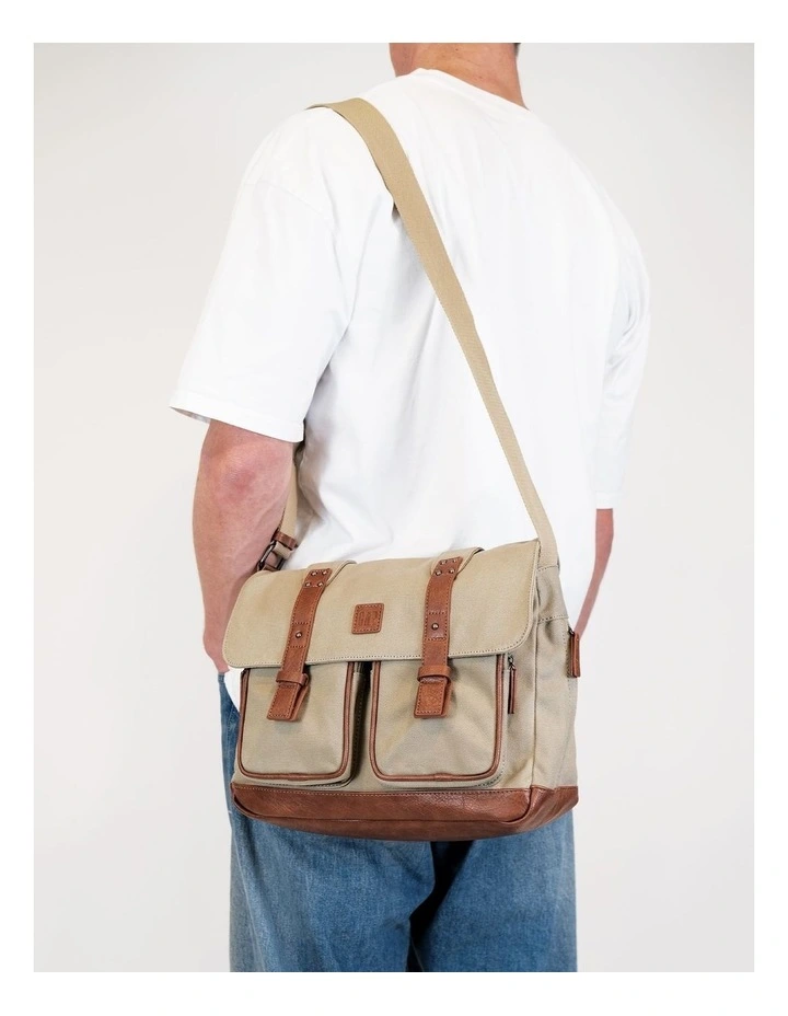 Canvas Satchel in Khaki