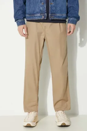 Carhartt WIP cotton trousers Abbott Pant beige color I033126.8Y02