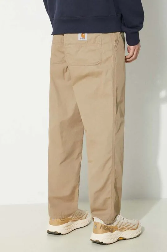 Carhartt WIP cotton trousers Abbott Pant beige color I033126.8Y02