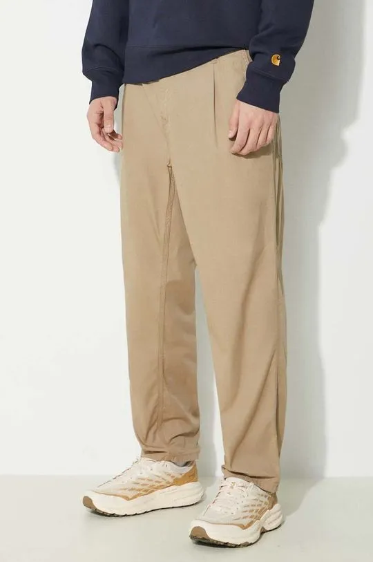 Carhartt WIP cotton trousers Abbott Pant beige color I033126.8Y02