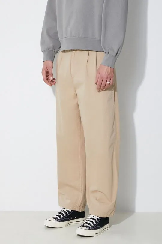 Carhartt WIP cotton trousers Colston Pant beige color I031514.G1GD