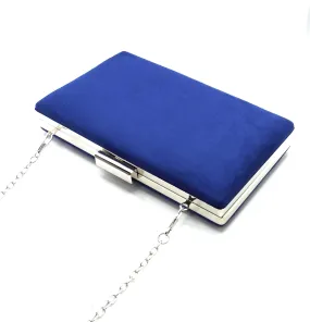 Cartera De Mano Bolso Fiesta Rectangular · Marino Plata