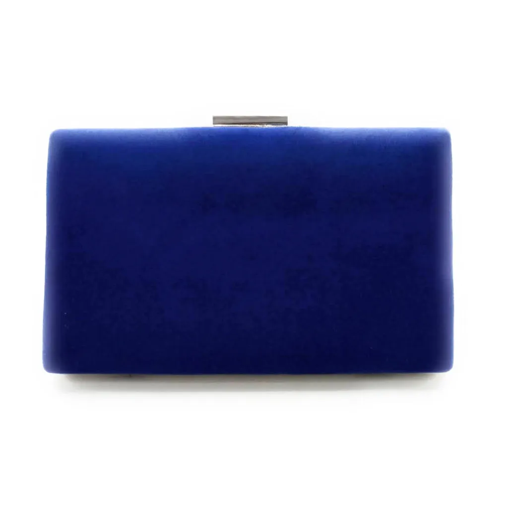 Cartera De Mano Bolso Fiesta Rectangular · Marino Plata