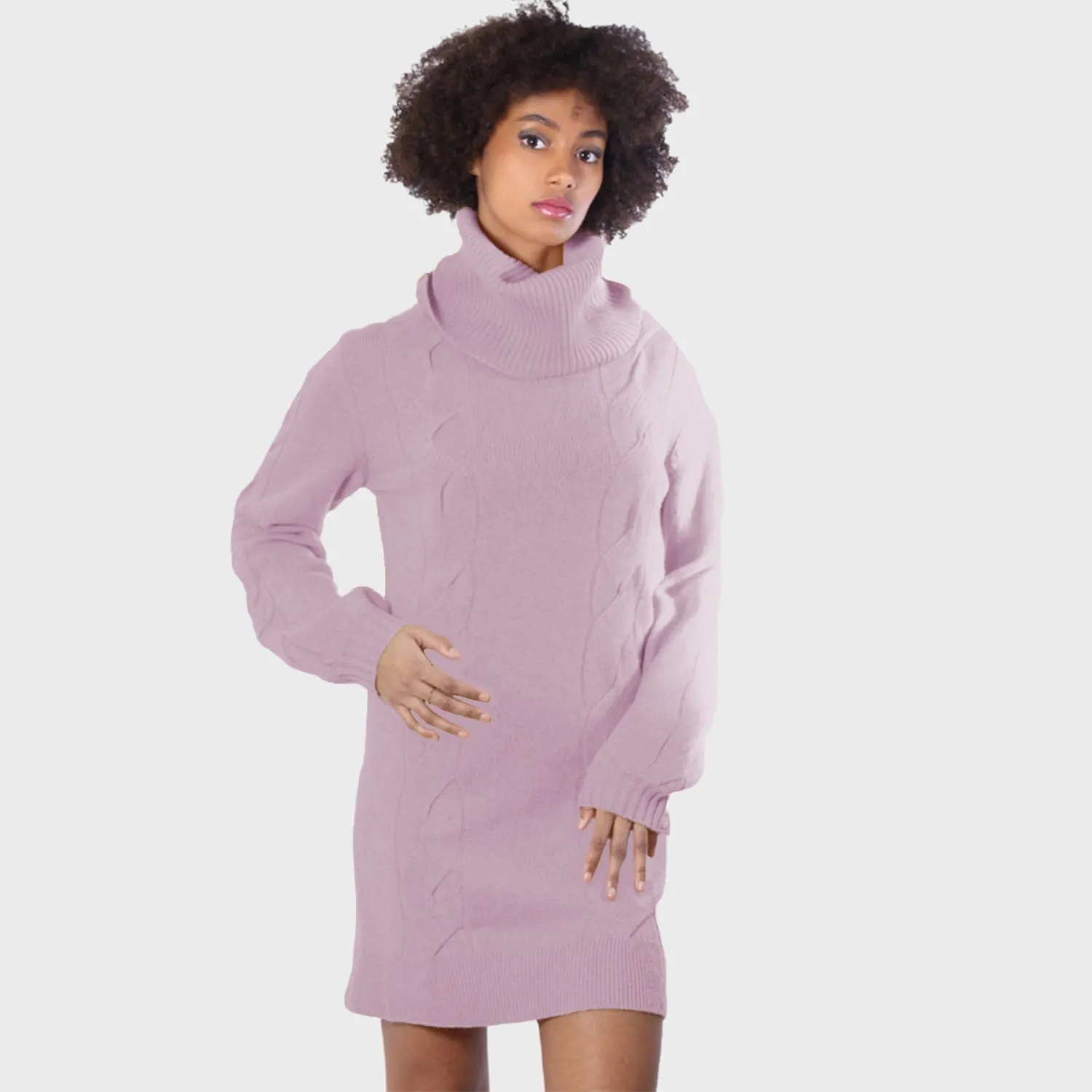 Cashmere Turtleneck Mini-Sweater