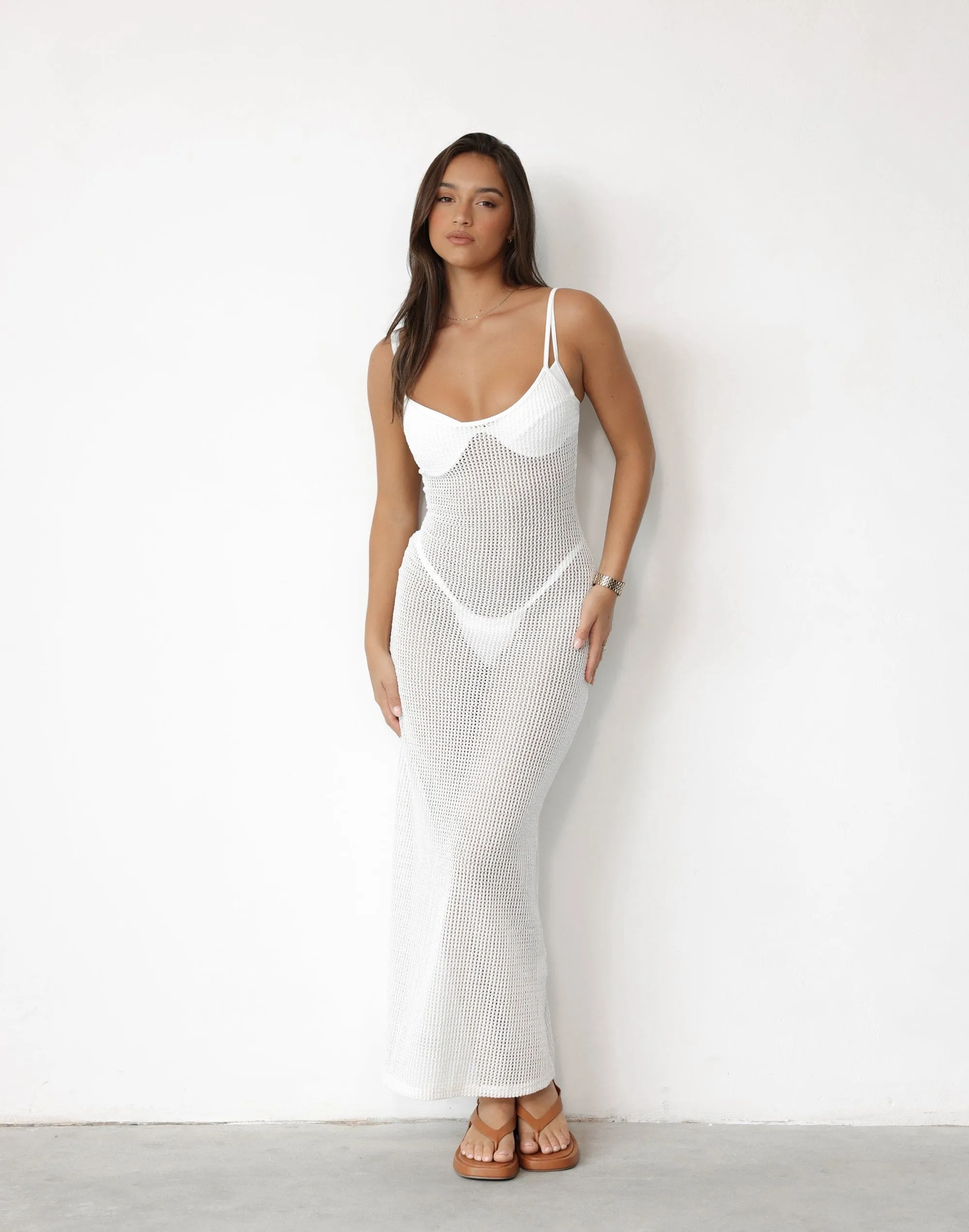 Claira Maxi Dress (White)