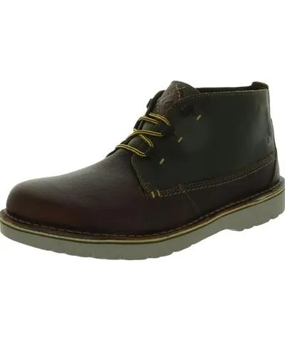 Clarks Eastford Mid Mens Leather Round Toe Ankle Boots