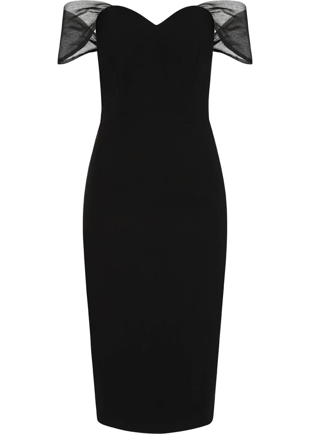 Collectif Violante 50's Pencil Dress Black