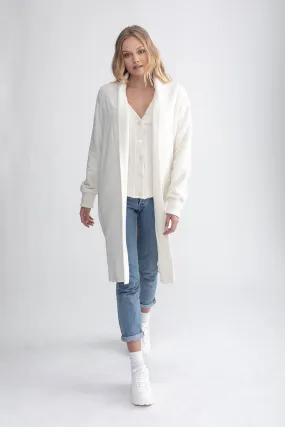 Cozy Long Cardigan Ivory