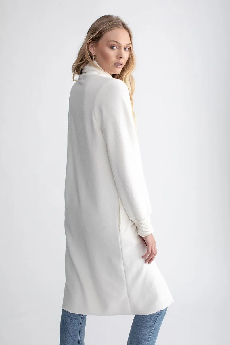 Cozy Long Cardigan Ivory