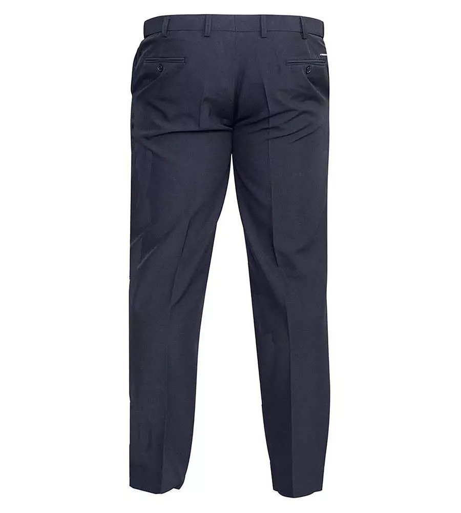 D555 Big Mens Navy Trousers With Adjustable Waist (MAX NAVY)