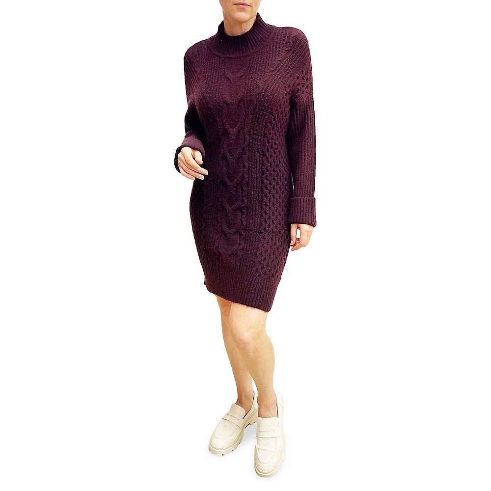 Dex Cabled Mini Sweater Dress