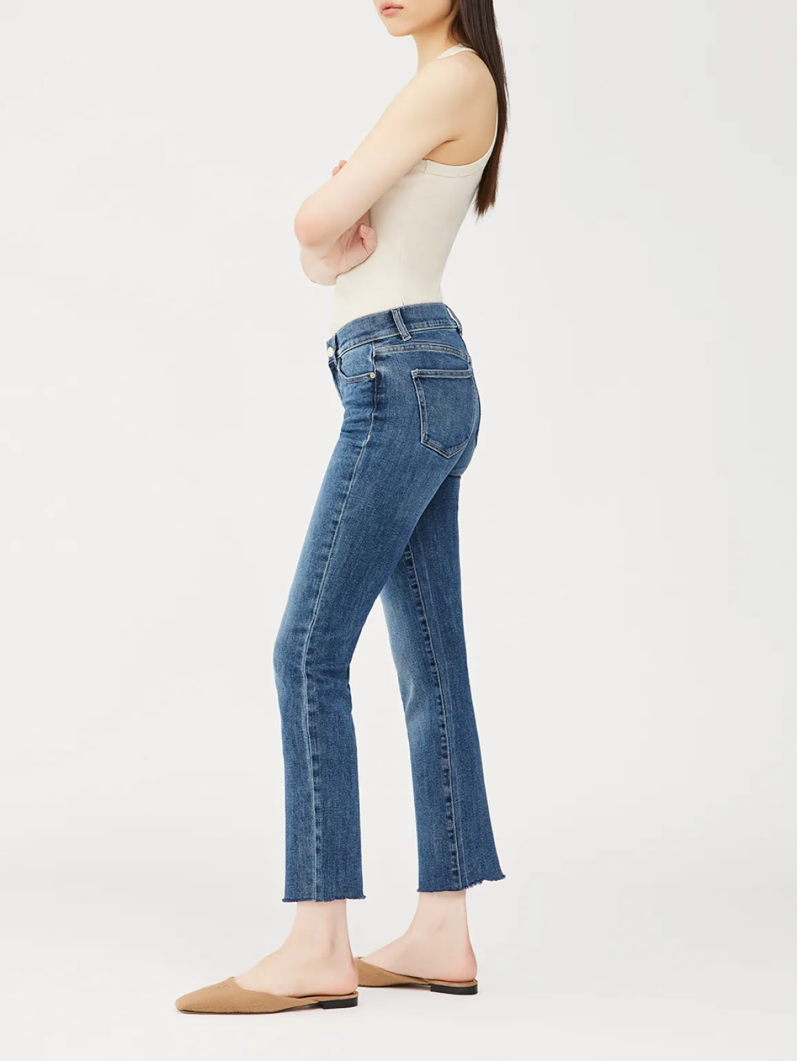 DL1961 Mara Straight Mid Rise Instasculpt Ankle Jean