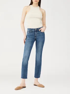 DL1961 Mara Straight Mid Rise Instasculpt Ankle Jean