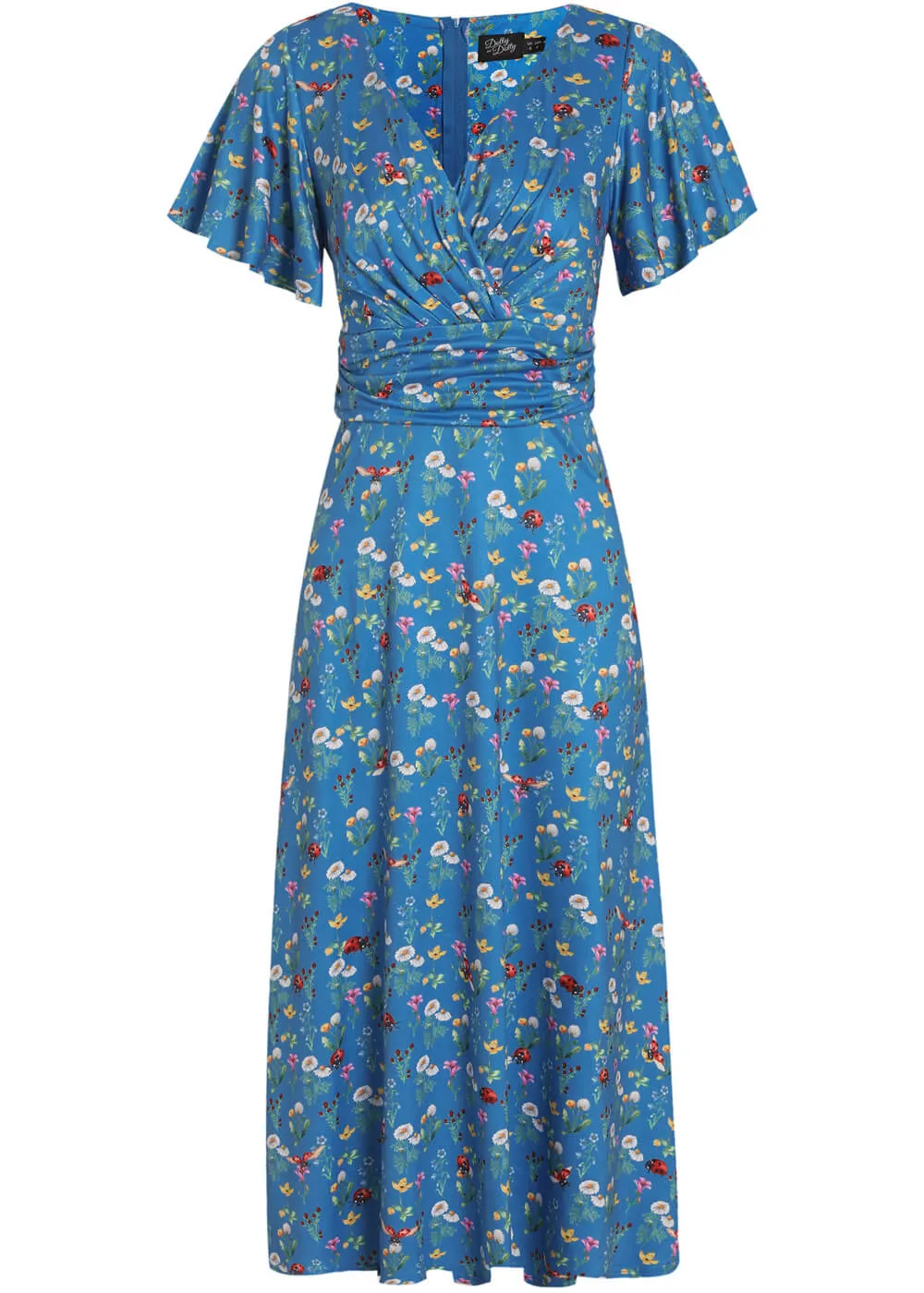 Dolly & Dotty Donna Garden Ladybug 40's Dress Blue