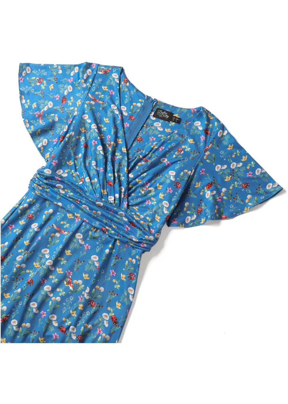 Dolly & Dotty Donna Garden Ladybug 40's Dress Blue